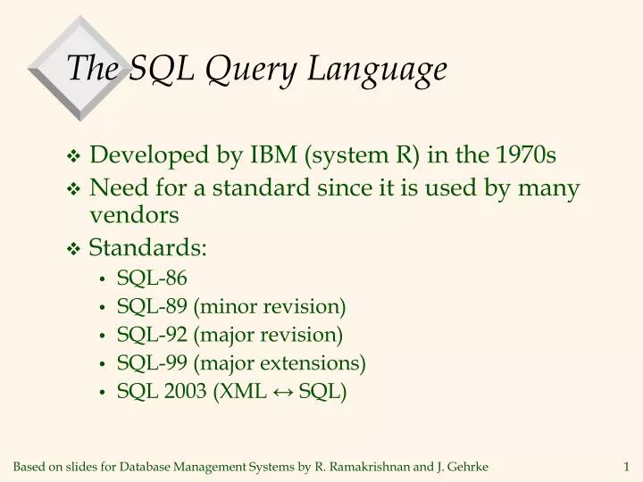 the sql query language