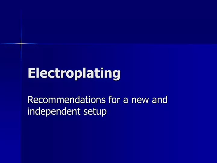 electroplating