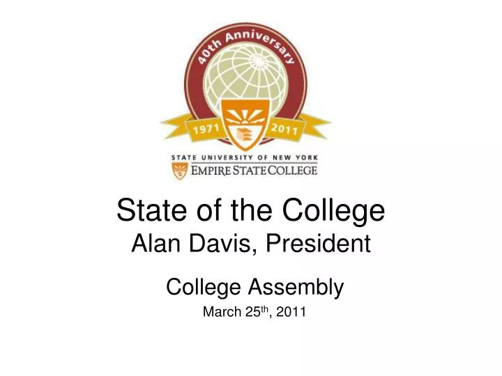 state of the college alan davis president