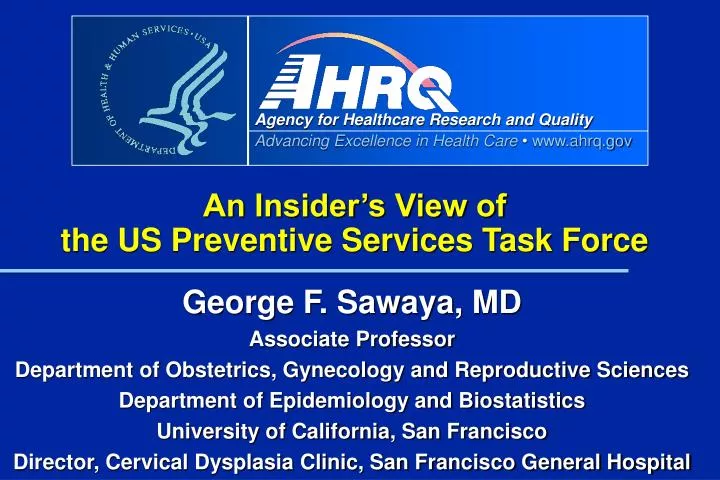 an insider s view of the us preventive services task force