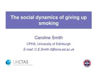 The social dynamics of giving up smoking
