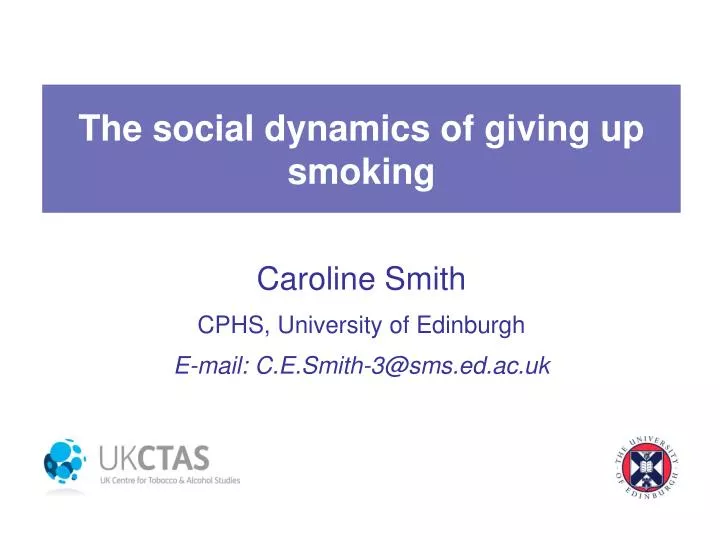 the social dynamics of giving up smoking