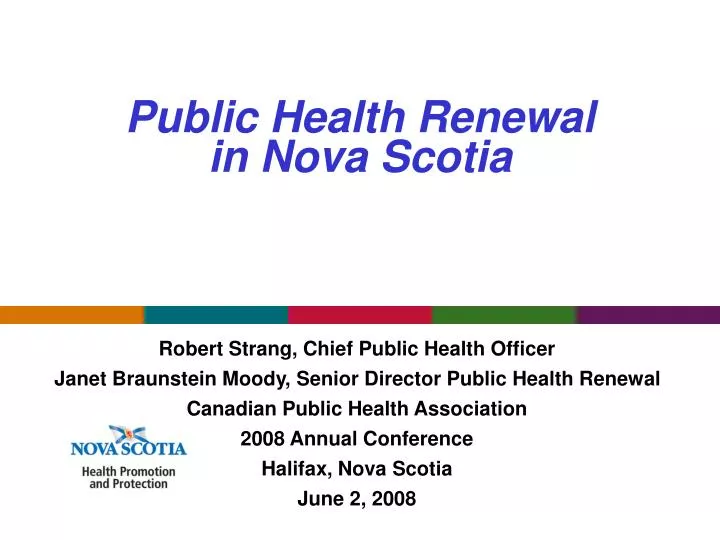 public health renewal in nova scotia