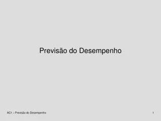 previs o do desempenho