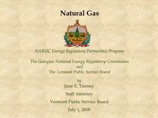NARUC Energy Regulatory Partnership Program The Georgian National Energy Regulatory Commission
