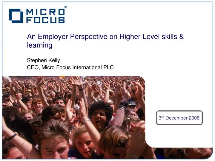 an employer perspective on higher level skills learning