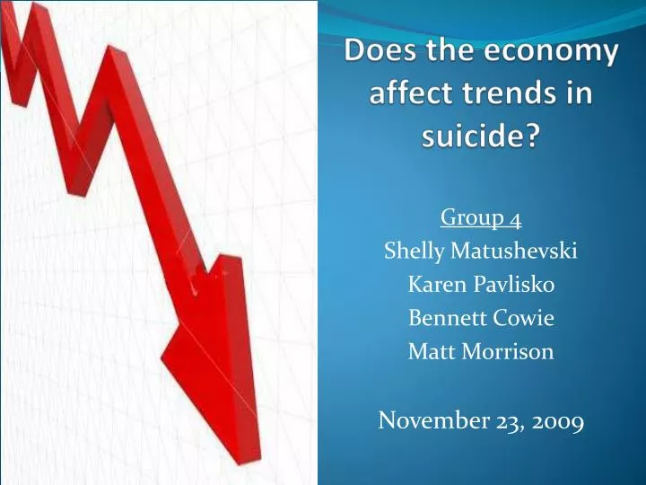 does the economy affect trends in suicide