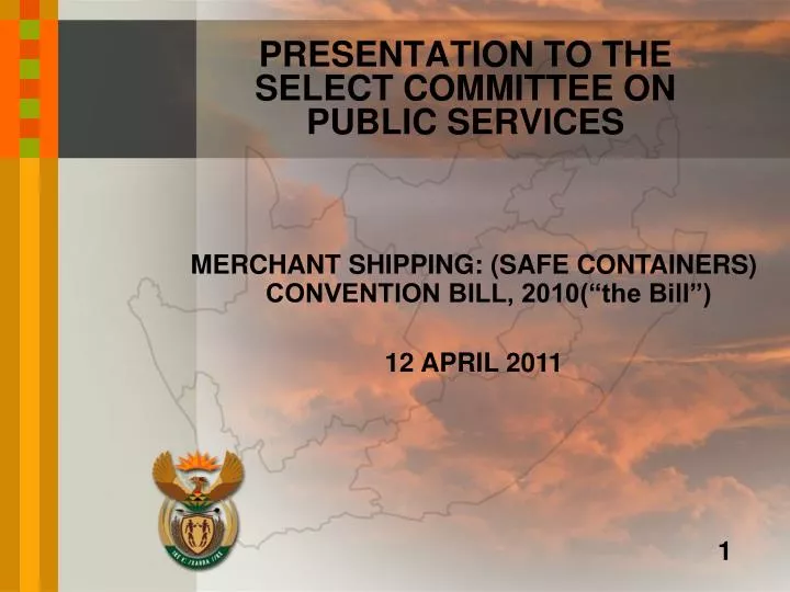 presentation to the select committee on public services