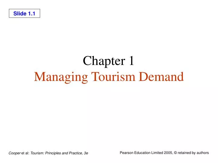 chapter 1 managing tourism demand