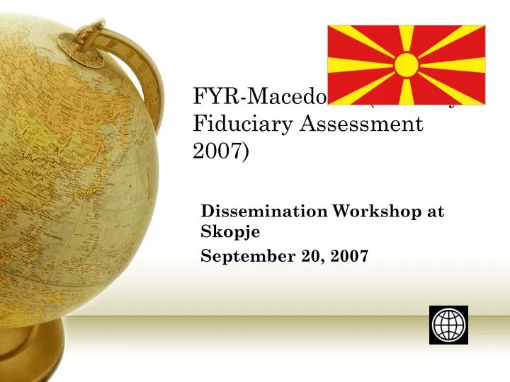 fyr macedonia country fiduciary assessment 2007
