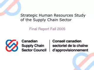 Strategic Human Resources Study of the Supply Chain Sector