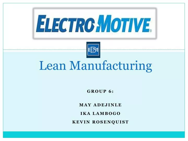 lean manufacturing