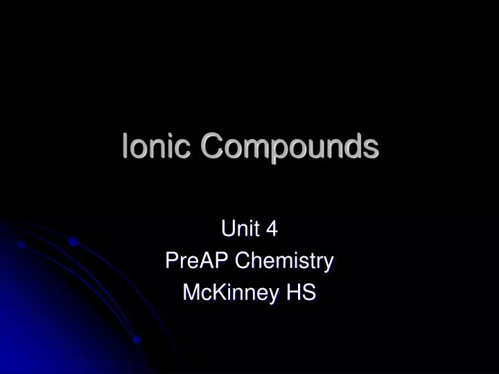 ionic compounds