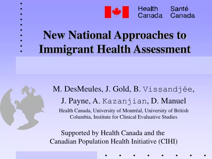 new national approaches to immigrant health assessment
