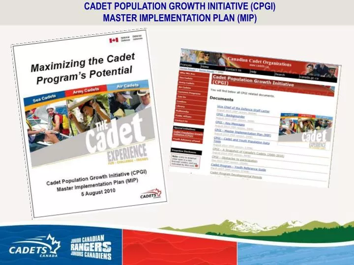 cadet population growth initiative cpgi master implementation plan mip