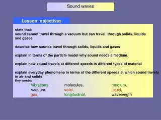 Sound waves