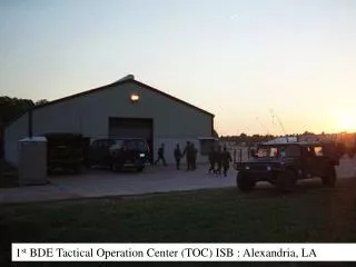 1 st BDE Tactical Operation Center (TOC) ISB : Alexandria, LA