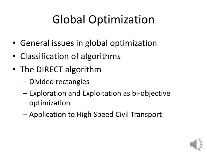 global optimization