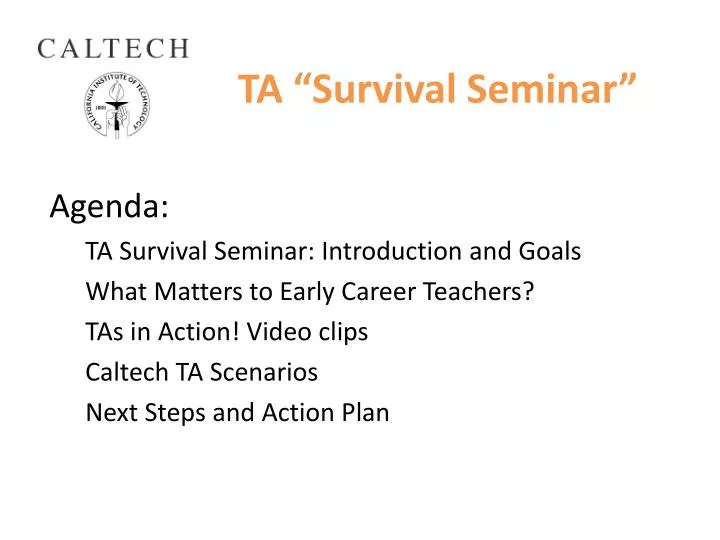 ta survival seminar