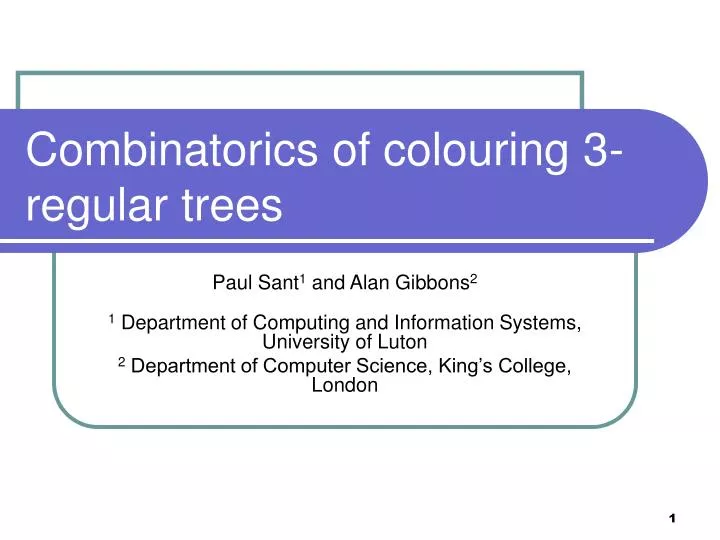 combinatorics of colouring 3 regular trees