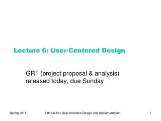 lecture 6 user centered design