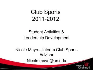 Club Sports 2011-2012