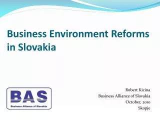 Business Environment Reforms in Slovakia