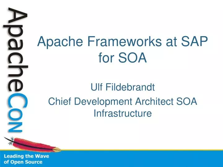 apache frameworks at sap for soa