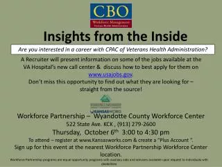 A Recruiter will present information on some of the jobs available at the