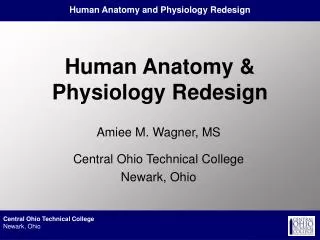 Human Anatomy &amp; Physiology Redesign