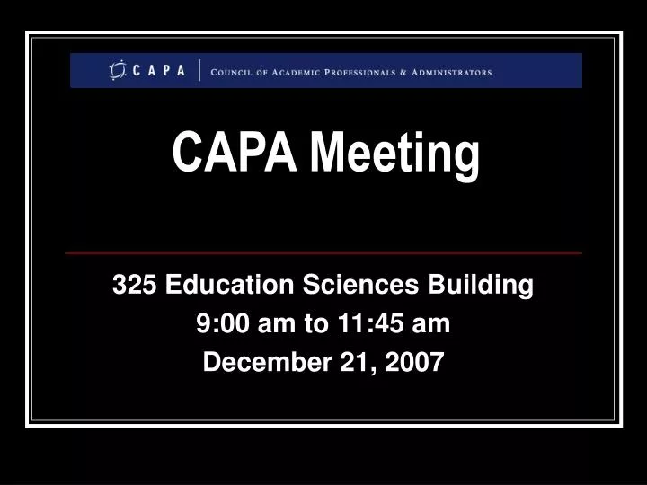 capa meeting