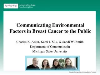 communicating environmental factors in breast cancer to the public