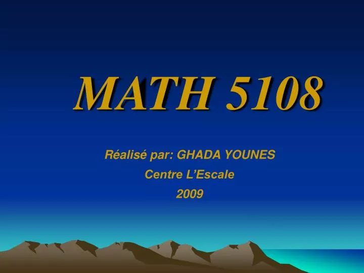 math 5108