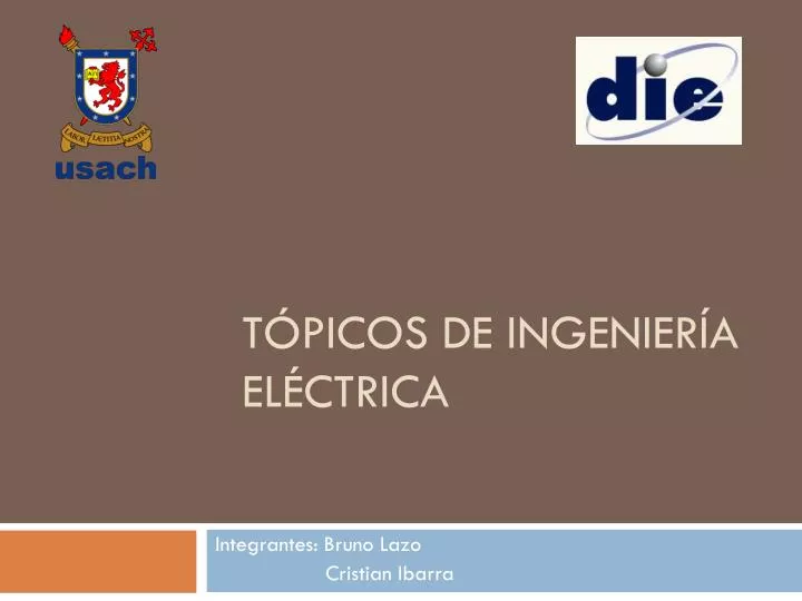 PPT - Tópicos De Ingeniería Eléctrica PowerPoint Presentation, Free ...