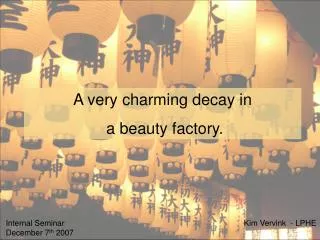 A very charming decay in a beauty factory.