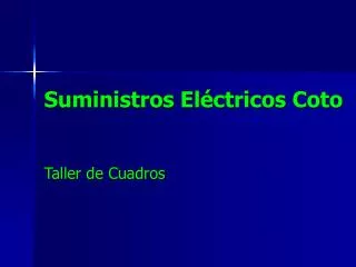 suministros el ctricos coto