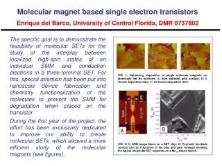 Artistic representation of a nanoscale SMM-based SET