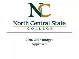 2006-2007 Budget Approved
