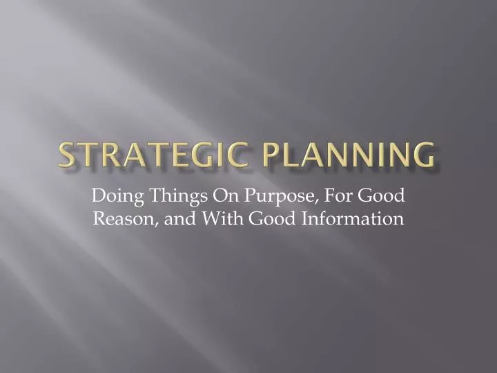 strategic planning