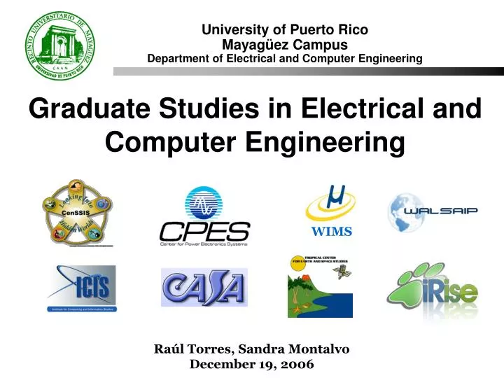 university of puerto rico mayag ez campus department of electrical and computer engineering