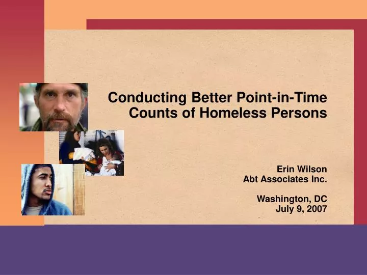 conducting better point in time counts of homeless persons
