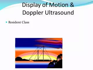 Display of Motion &amp; Doppler Ultrasound