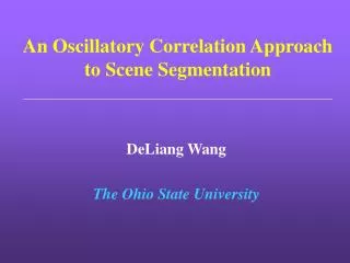 An Oscillatory Correlation Approach to Scene Segmentation