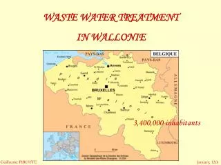 WASTE WATER TREATMENT IN WALLONIE