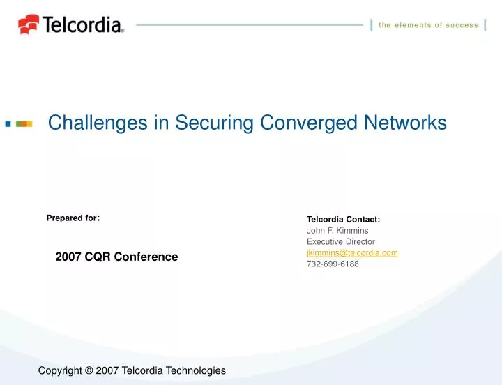 challenges in securing converged networks