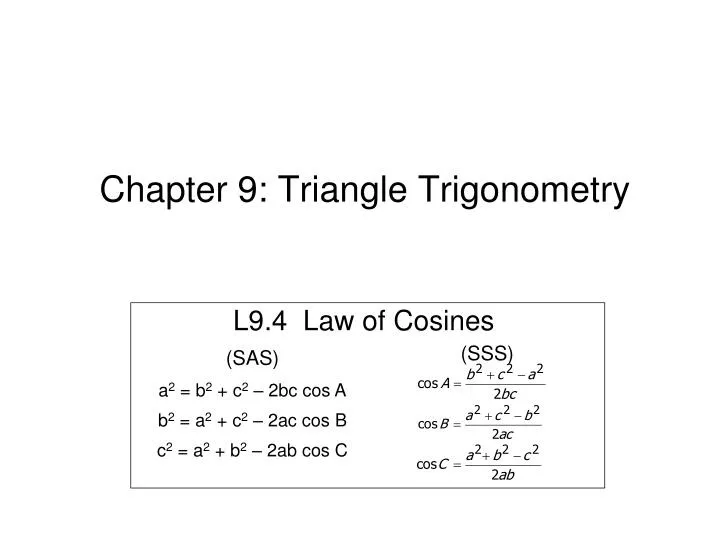 chapter 9 triangle trigonometry
