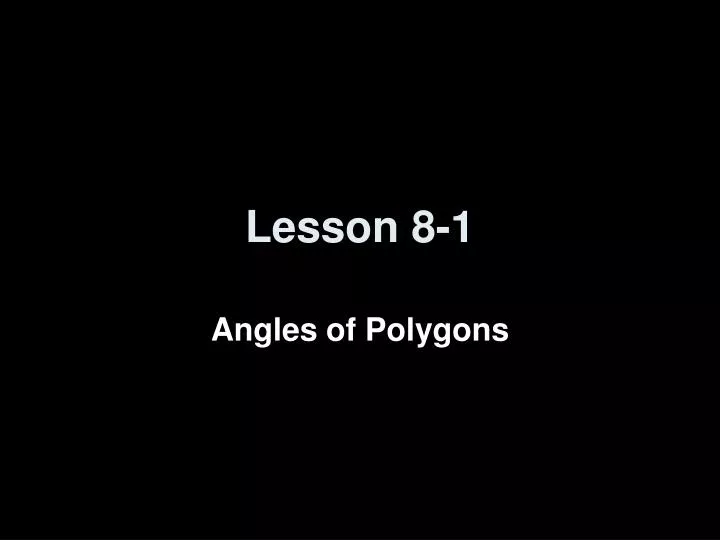 lesson 8 1