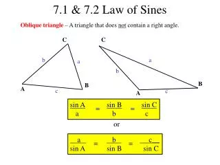 7.1 &amp; 7.2 Law of Sines