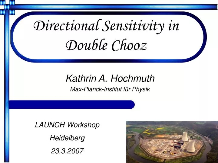 directional sensitivity in double chooz
