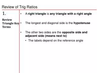 1. Review Triangle Key Terms